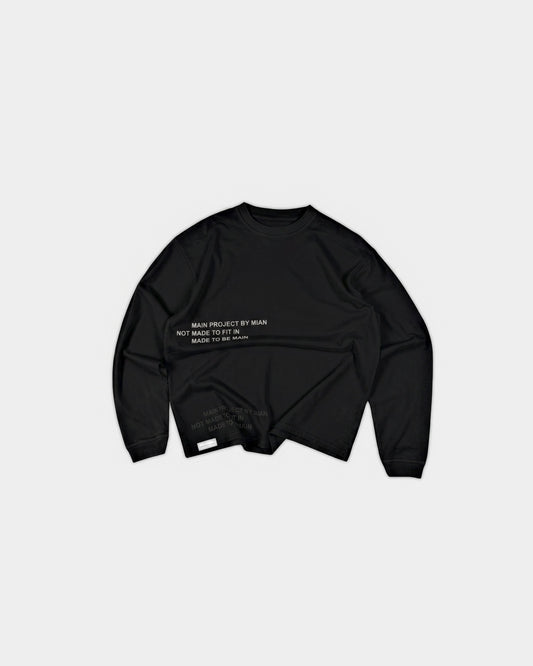 MAIN All-Over Longsleeve · color:black · view:front