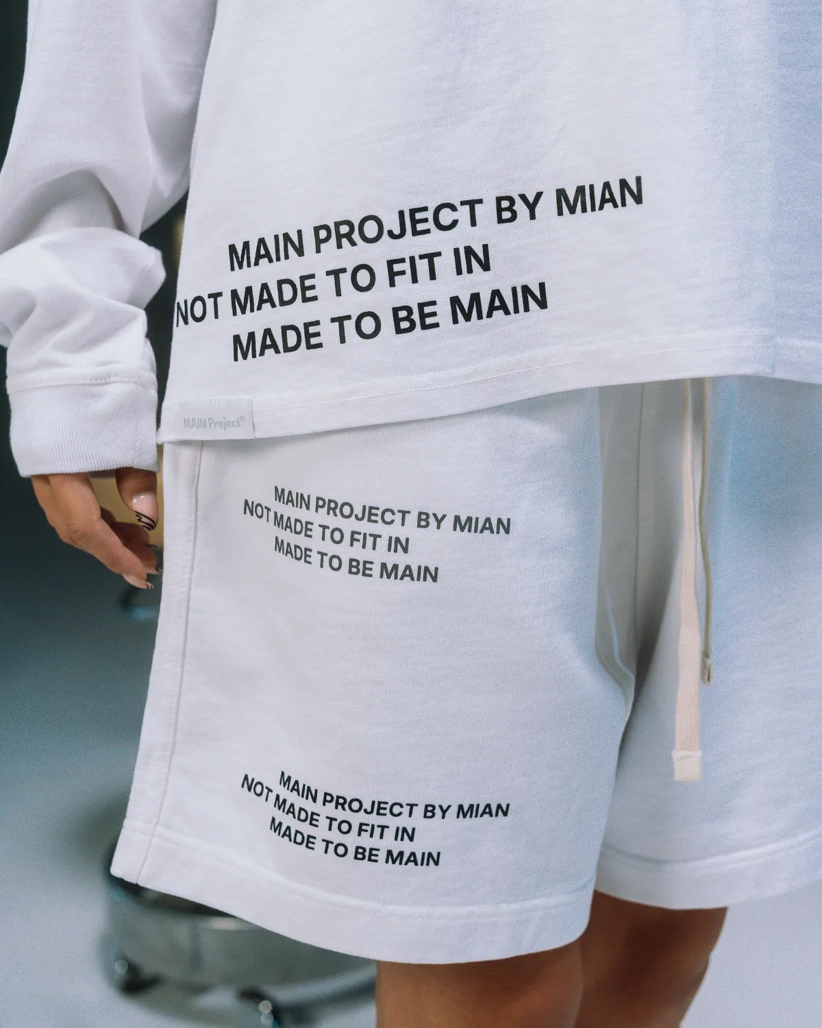 MAIN All-Over Longsleeve — White