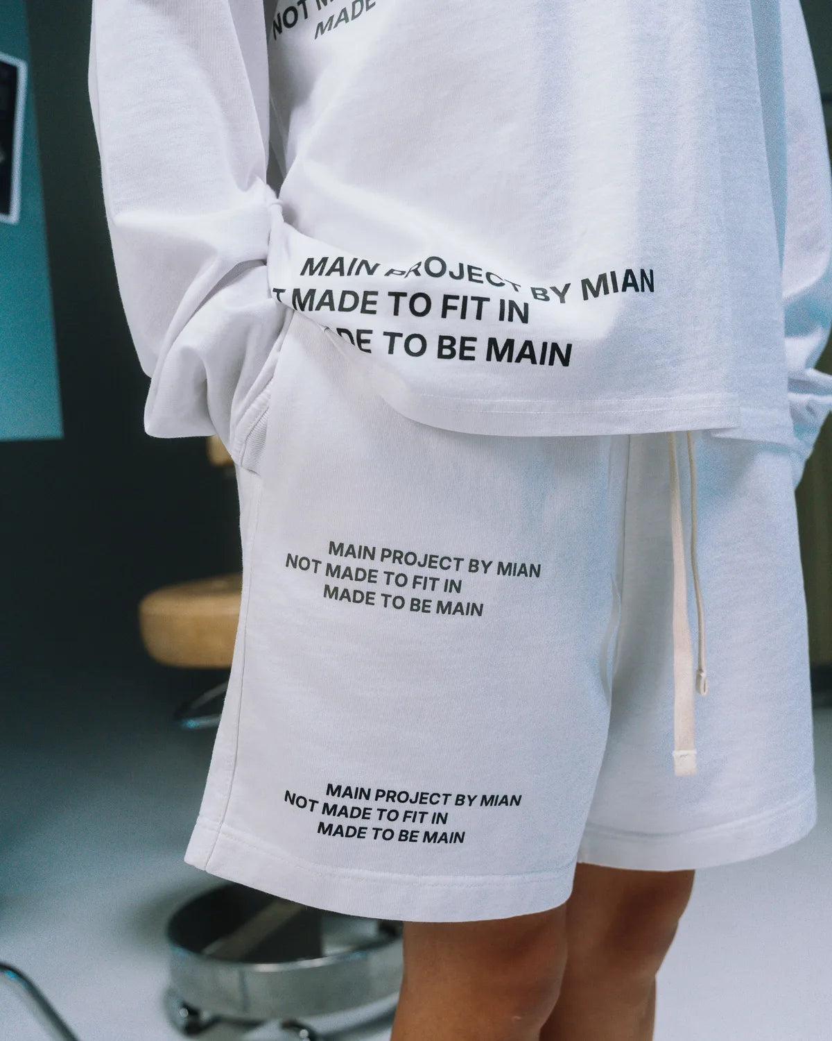 MAIN All-Over Longsleeve — White