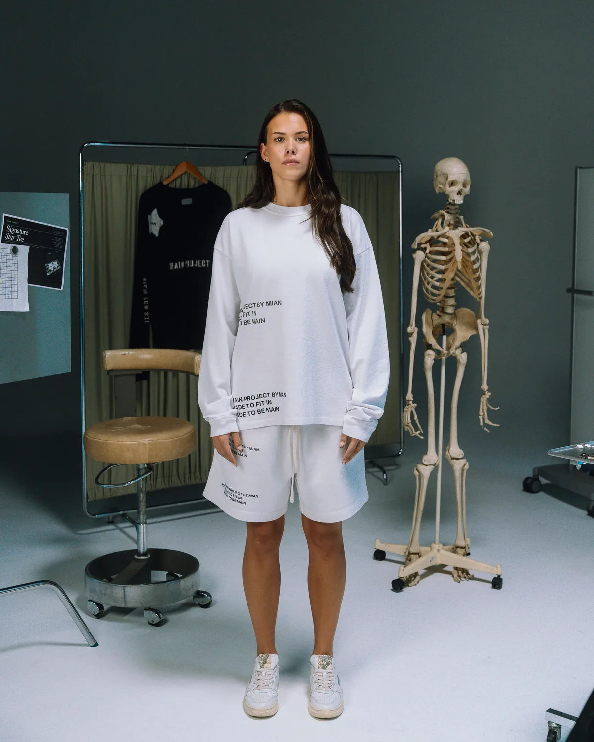 MAIN All-Over Longsleeve — White