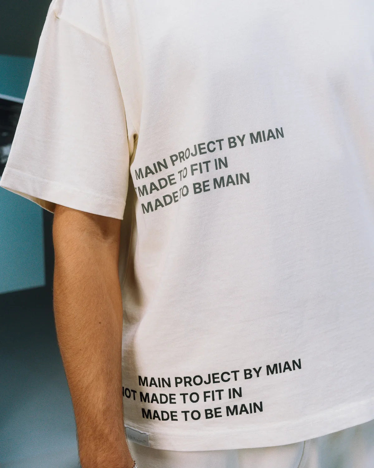 MAIN All-Over Tee — Cream